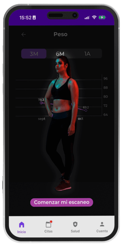 App Clivi - escaneo corporal y seguimiento de peso